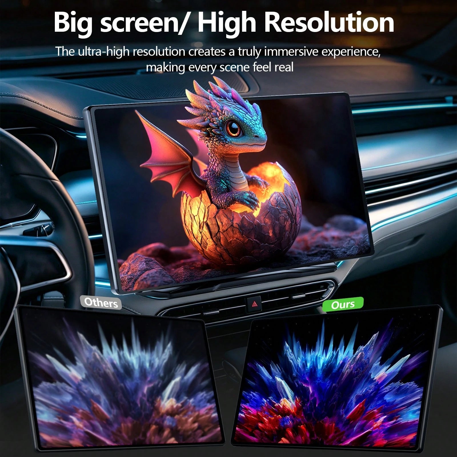 9-Inch CarPlay Screen For Car- Portable Multimedia Player With HD Backup Camera, GPS Navigation, Siri Voice Assistant, FM Radio, AUX & Mirror Link- Supports Apple CarPlay & Android Auto