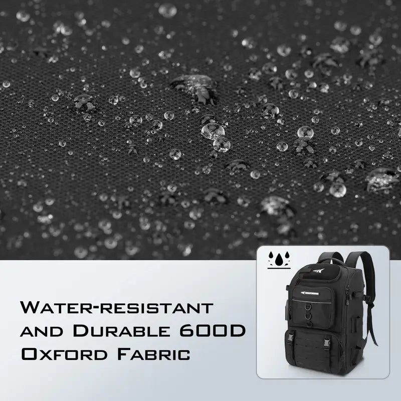 40L Fishing Tackle Backpack with Rod Holders & 4 Tackle Boxes, Waterproof Fishing Gear Storage Bag for Camping, Hunting & Outdoor Activities