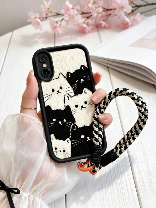 A Little Cat Phone Case 2026's Latest Hot-Selling Cat Mobile Phone Case Cell Phone Case For Galaxy S26, S25, S24, S24Plus/S24+, S24Ultra, S24FE, S20, S21, S22, S23 Compatible With IPhone 11/11 Pro/11