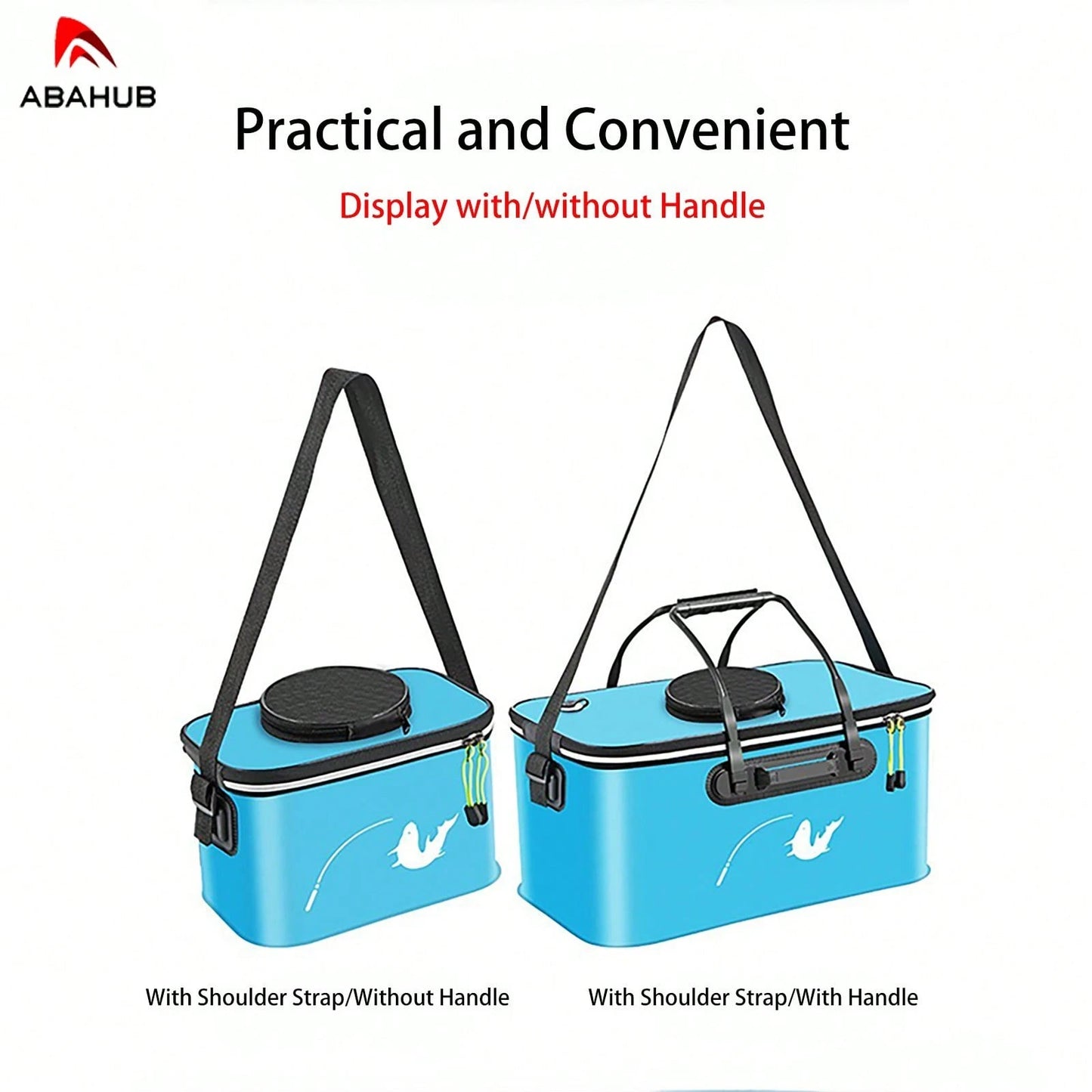 ABAHUB EVA Foldable Thickened Fishing Box, Multi-Functional Handheld Fishing Gear Storage And Fish Bucket.