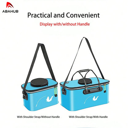 ABAHUB EVA Foldable Thickened Fishing Box, Multi-Functional Handheld Fishing Gear Storage And Fish Bucket.