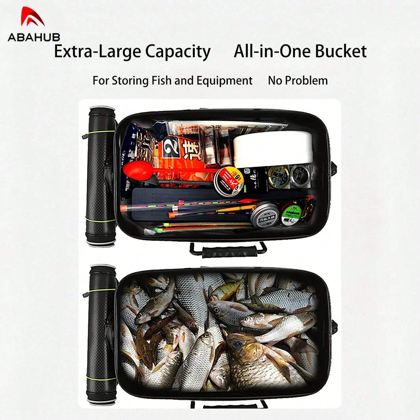 ABAHUB EVA Foldable Thickened Fishing Box, Multi-Functional Handheld Fishing Gear Storage And Fish Bucket.