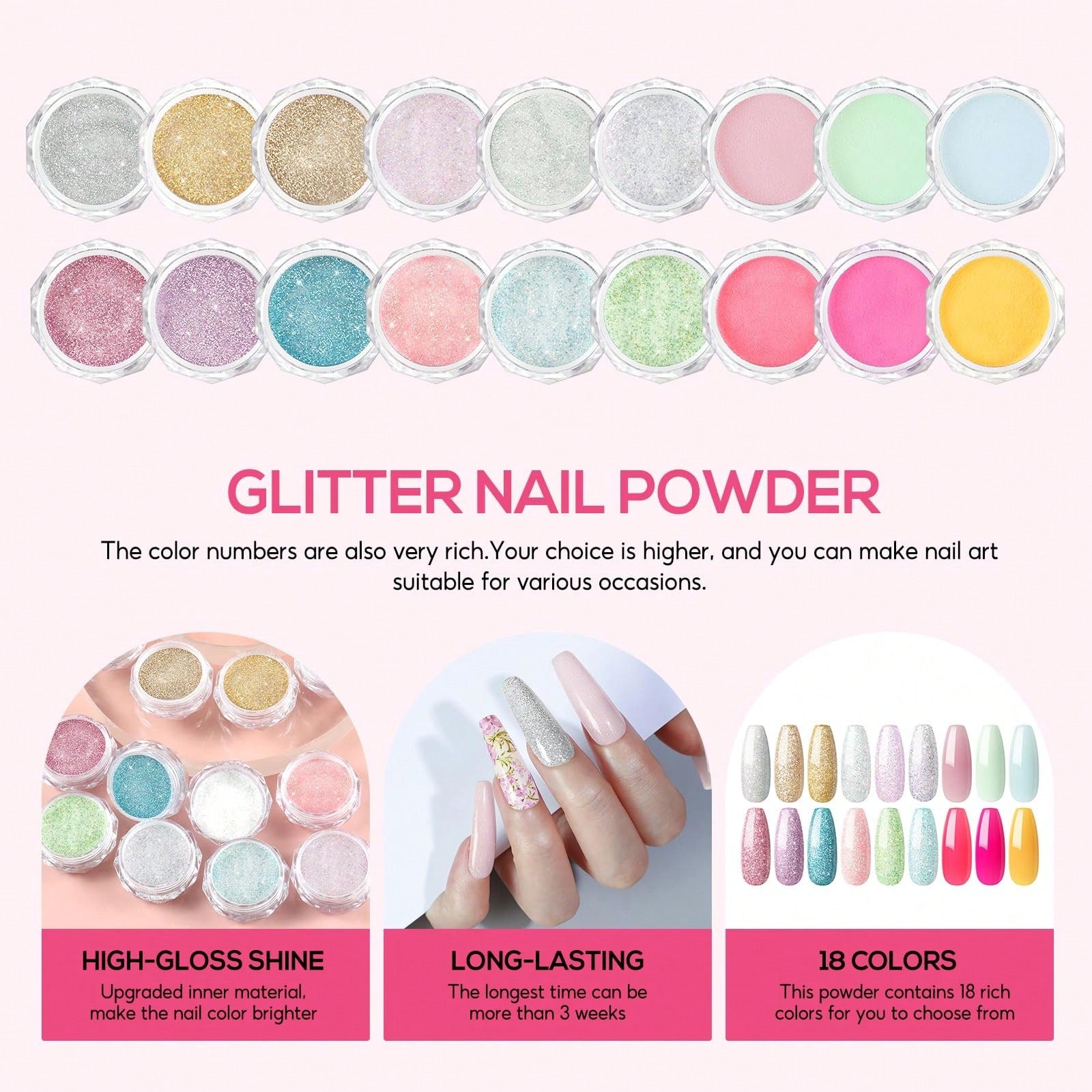 Acrylic Nail Kit For Beginners With Everything Nails Kit Acrylic Set With Drill And U V Light Professional Glitter Powder Decorations Rhinstones DIY Gifts For Women