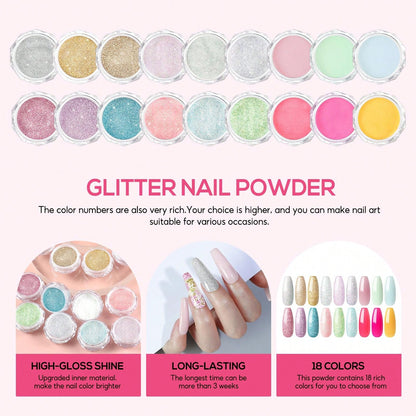 Acrylic Nail Kit For Beginners With Everything Nails Kit Acrylic Set With Drill And U V Light Professional Glitter Powder Decorations Rhinstones DIY Gifts For Women