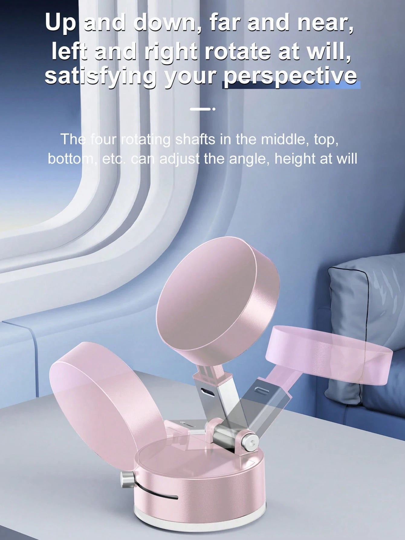Adjustable Magnetic Suction Cup Upgraded Vacuum Magnetic Automobile Phone Cradles Car Phone Holder With 360° Rotation & Foldable Design Strong Magnetic Absorption Compatible With IPhone Desktop Stand