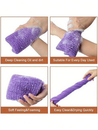 African Mesh Bath Sponge, African Mesh Long Bath Mesh Sponge Exfoliating Shower Body Scrubber Back Scrubber Skin Smooth Towel Nylon Korean Exfoliating Body Wash/Towel Japanese Body Wash/Towel Shower G