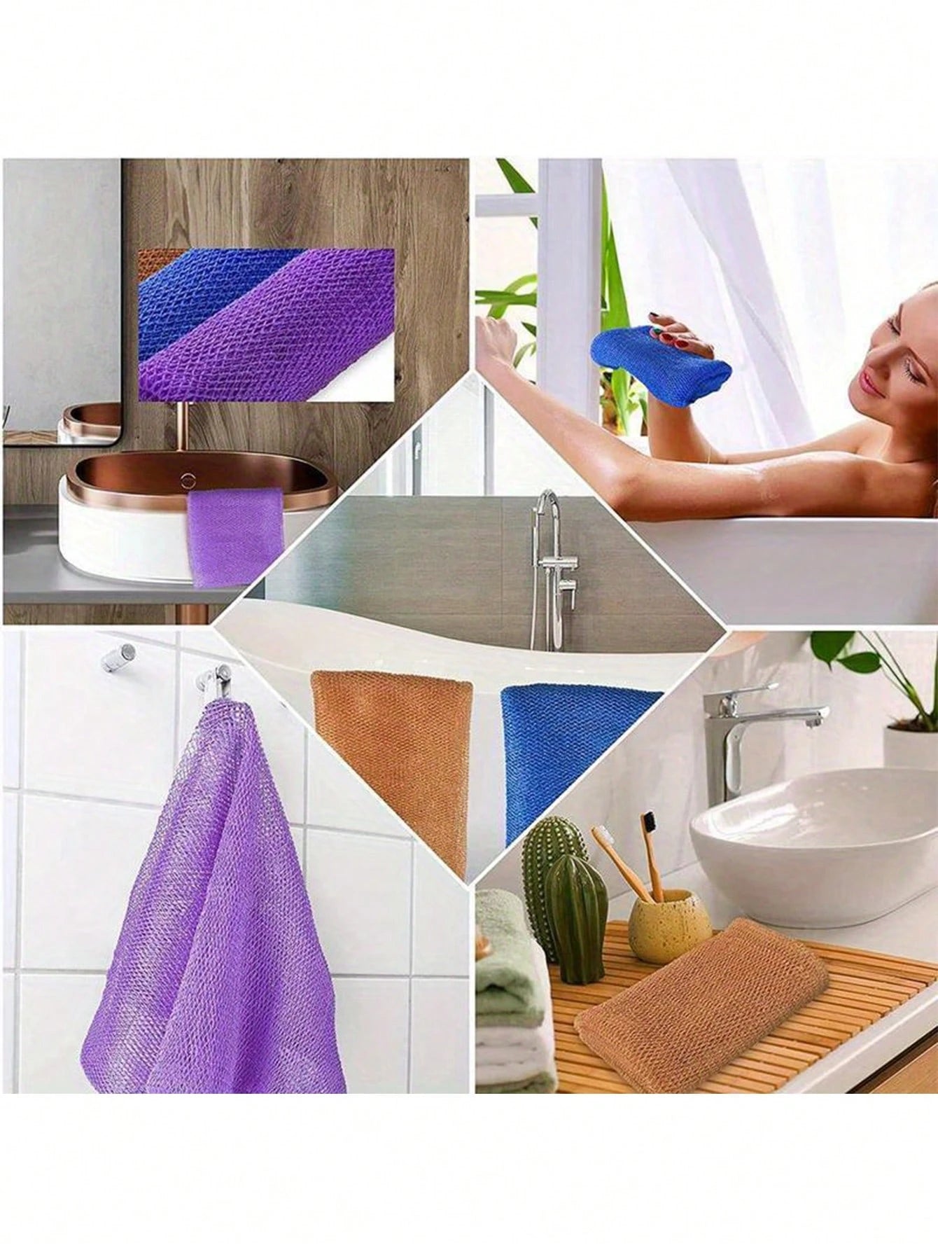 African Mesh Bath Sponge, African Mesh Long Bath Mesh Sponge Exfoliating Shower Body Scrubber Back Scrubber Skin Smooth Towel Nylon Korean Exfoliating Body Wash/Towel Japanese Body Wash/Towel Shower G