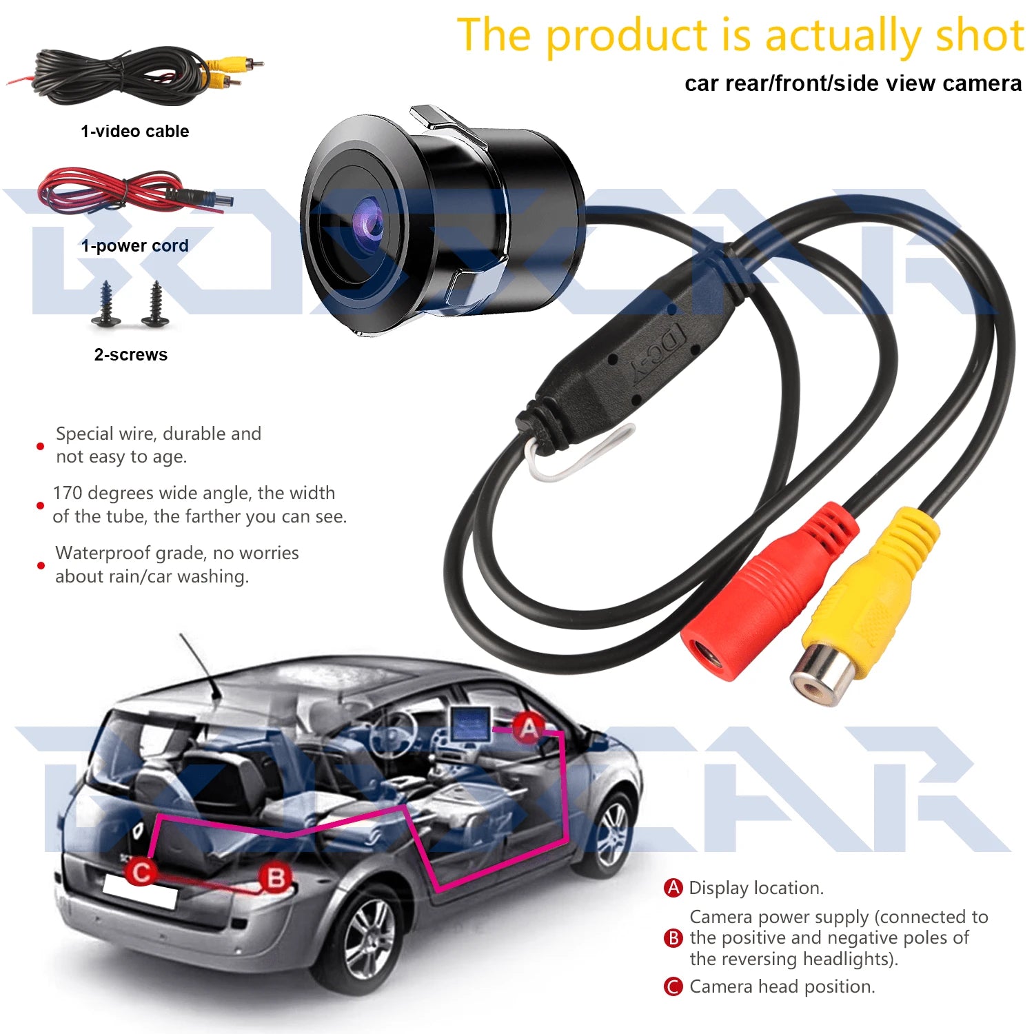 AHD 1080P Car Front Rear View Reversing Camera 170° Fisheye Lens Full HD Night Vision CVBS Vehicle Backup Camera