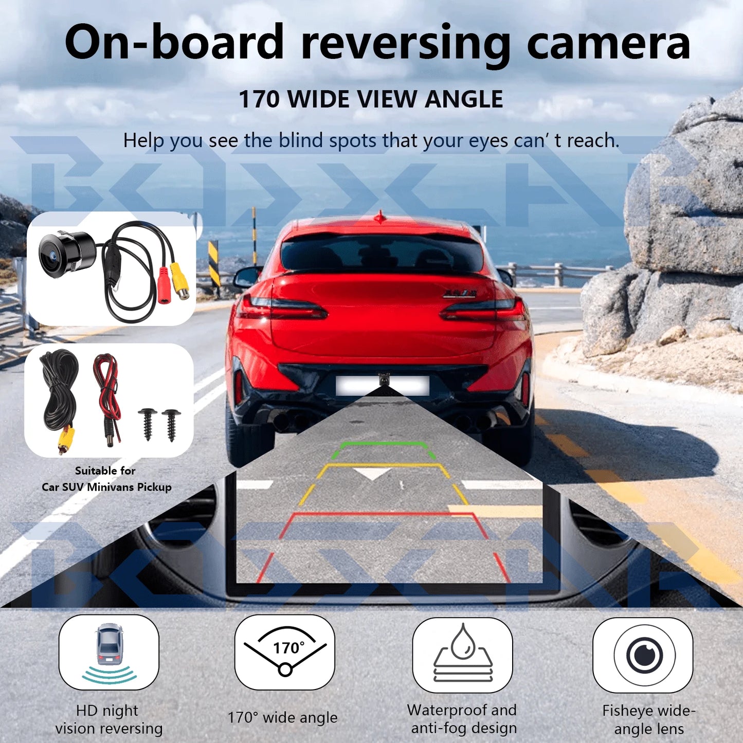 AHD 1080P Car Front Rear View Reversing Camera 170° Fisheye Lens Full HD Night Vision CVBS Vehicle Backup Camera