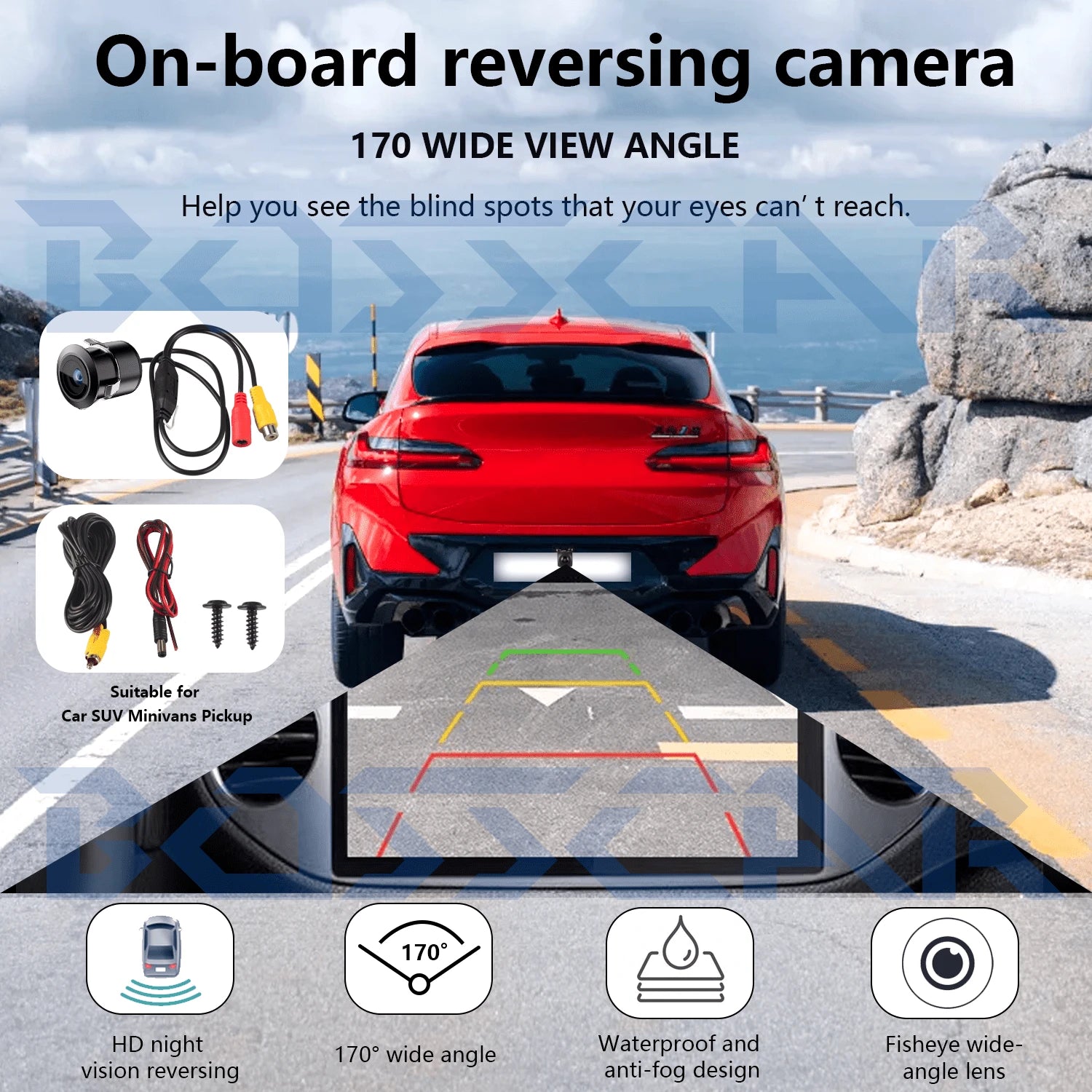 AHD 1080P Car Front Rear View Reversing Camera 170° Fisheye Lens Full HD Night Vision CVBS Vehicle Backup Camera