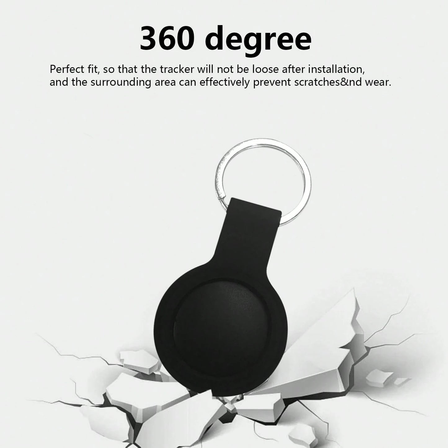 Air Tracker Item Tracking Tag- 1/2/4 Pack, Key Finder Locator, Compatible With Apple Find My (IOS Only), Replaceable Battery, Tracking Tag For Keys, Luggage, Bags, Wallets (Black/White)