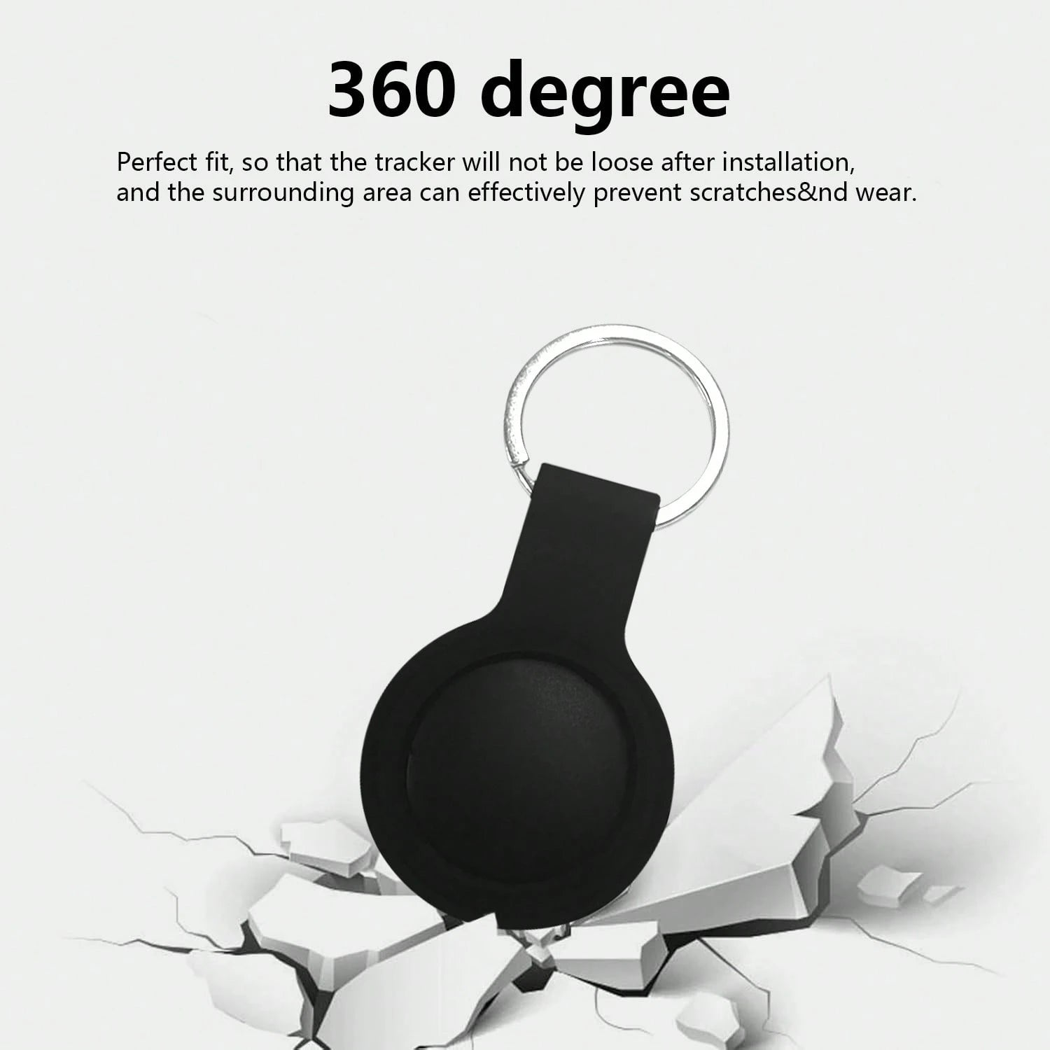 Air Tracker Item Tracking Tag- 1/2/4 Pack, Key Finder Locator, Compatible With Apple Find My (IOS Only), Replaceable Battery, Tracking Tag For Keys, Luggage, Bags, Wallets (Black/White)