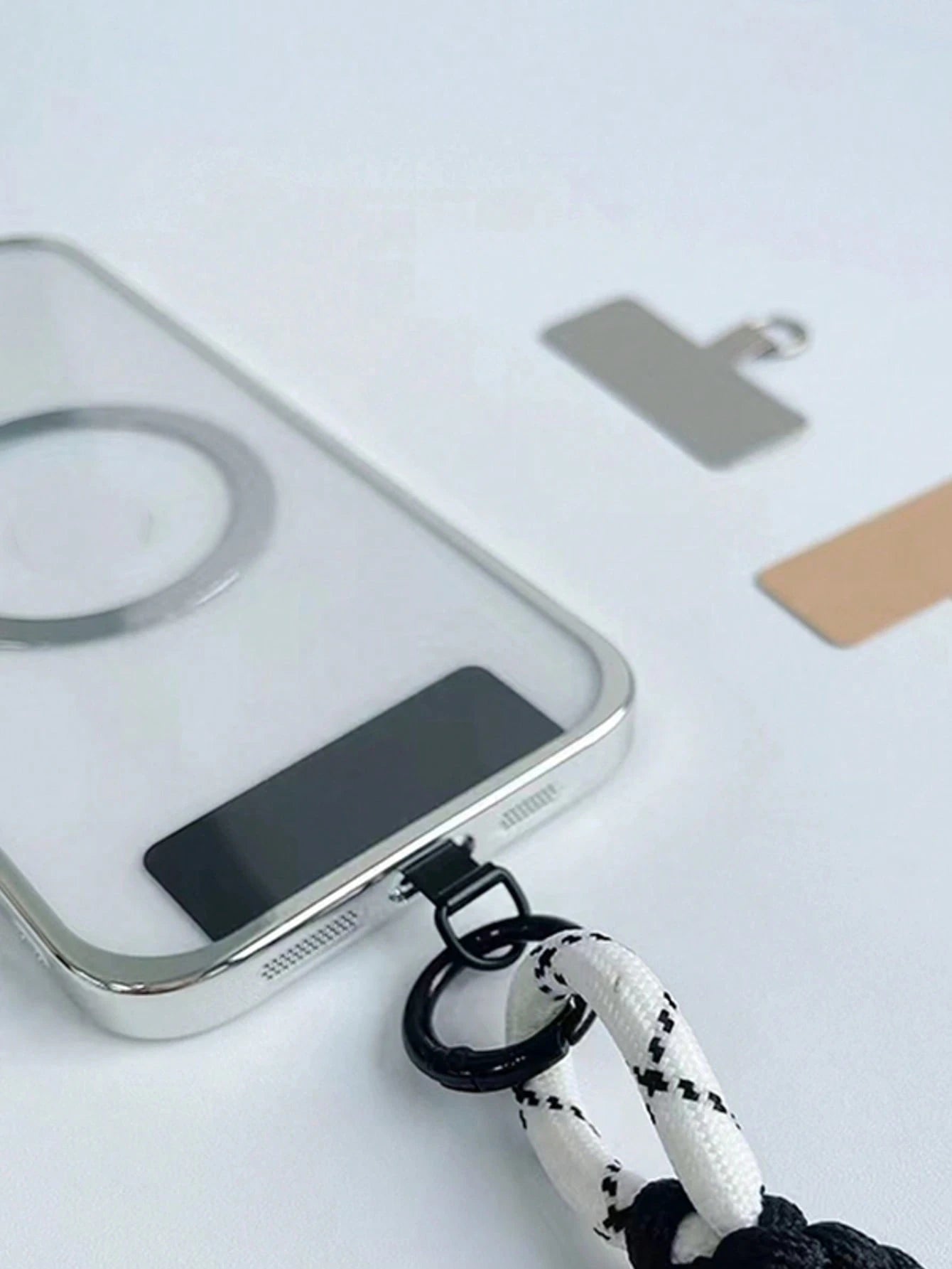 Alloy Lanyard Gasket 2/5/10pcs Universal Metal Phone Lanyard Spacer Ultra-Thin Phone Strap Clip Pendant Sticker Birthday Gift