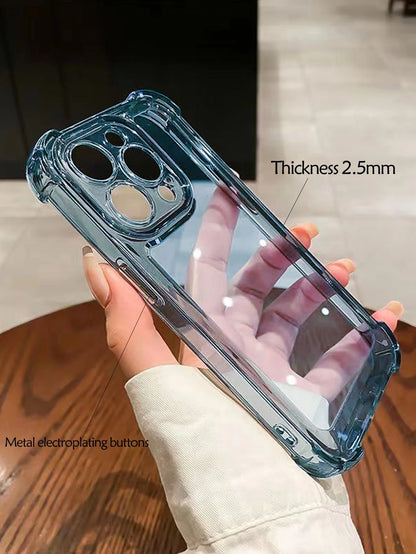 Alloy Screen Protection Solid Material Basic Phone Case Colorful Painted Metallic Electroplated Shock-Proof Bumper Case Compatible With IPhone 16/16 Pro/16 Plus/16 Pro Max/17 Pro Max/17 Pro/17/17 Air