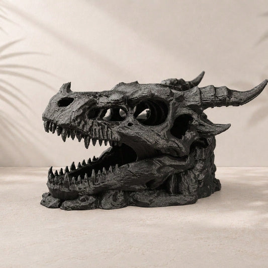 Ancient Fossil Bone Reptile Cave Decor, Gecko Lizard Snake Frog Spider Habitat Hideout, Aquarium/Reptile Tank Decoration