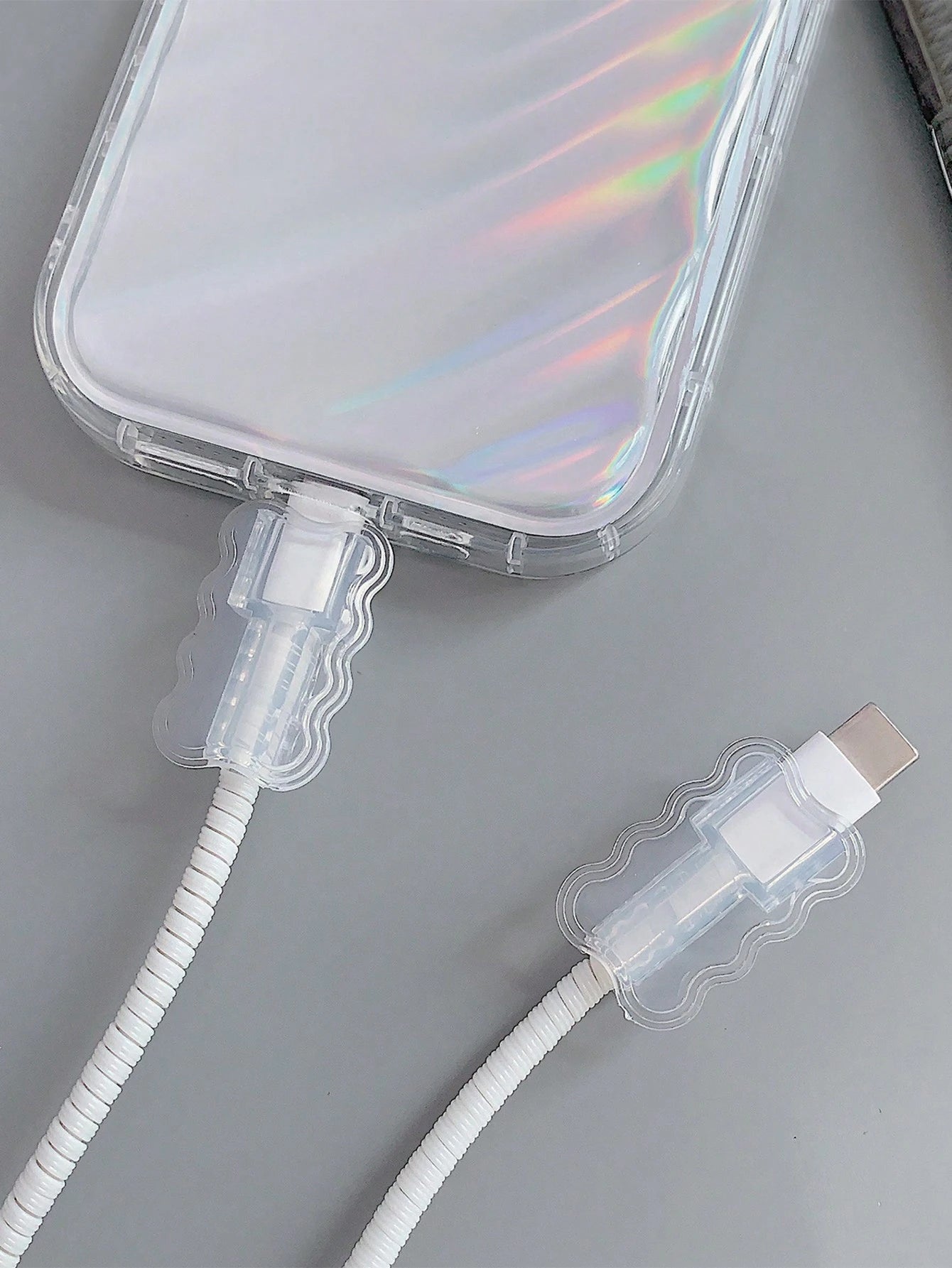 Anti-Break And Anti-Open Glue Transparent Data Cable Protector Charger Protector