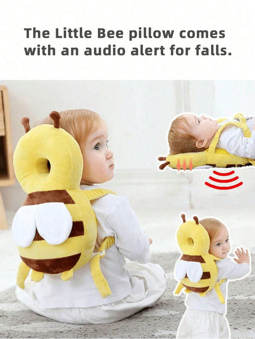 Anti-Fall Baby Head Protection Pad (Backpack Style)- "Little Bee" Baby Head Pillow; Equipped With Adjustable Shoulder Straps, Provides Head Protection.