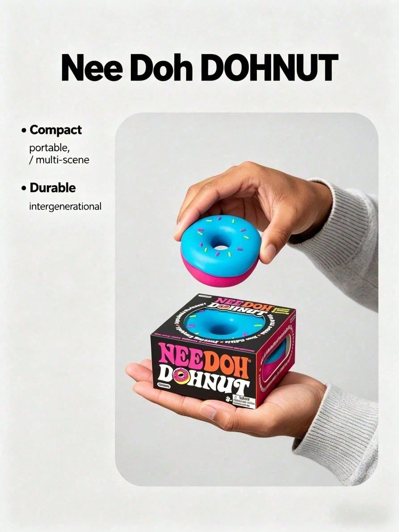 asmodee 1pc Schylling NeeDoh Stress Relief Squeeze Toy, Anxiety Relief, Suitable For Office Relaxation/Home Entertainment, Affordable And Fun, Great Choice For Graduation Gift, Wedding Gift, Toy, Bag