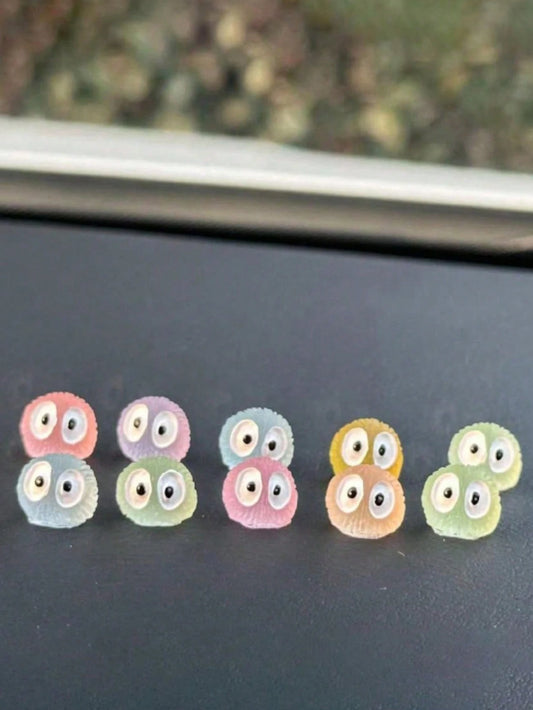 Assorted Luminous Coal Ball Car Interior Decor, Fit For Dashboard, Rearview Mirror, Window Trim, Small Car Accessories, Electric Vehicle Decor, Electric Scooter, Motorcycle Rearview Mirror Decor, Moto