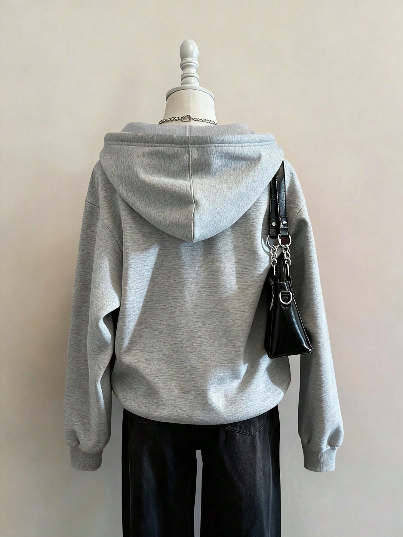 Attitoon Casual Sporty Retro Style American Vintage College Loose Fit Thermal Lined Zip Up Hoodie Sweatshirt With Pockets For Women In Autumn/Winter