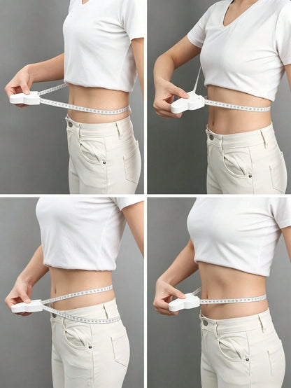 Automatic Retractable Body Measuring Tape, Lockable Self-Tightening Measuring Tape, High Precision Body Measuring Ruler, Portable Waist, Hip, Thigh, Abdomen Measuring Tool, Soft Flexible Body Measurin