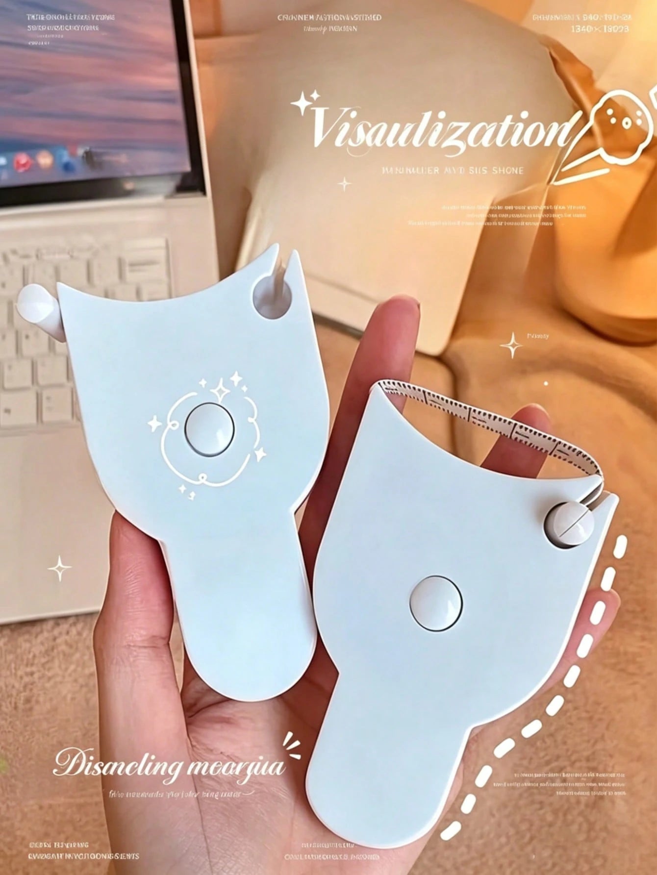 Automatic Retractable Body Measuring Tape, Lockable Self-Tightening Measuring Tape, High Precision Body Measuring Ruler, Portable Waist, Hip, Thigh, Abdomen Measuring Tool, Soft Flexible Body Measurin