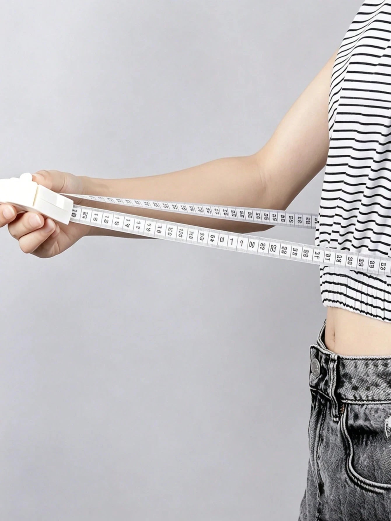 Automatic Retractable Body Measuring Tape, Lockable Self-Tightening Measuring Tape, High Precision Body Measuring Ruler, Portable Waist, Hip, Thigh, Abdomen Measuring Tool, Soft Flexible Body Measurin