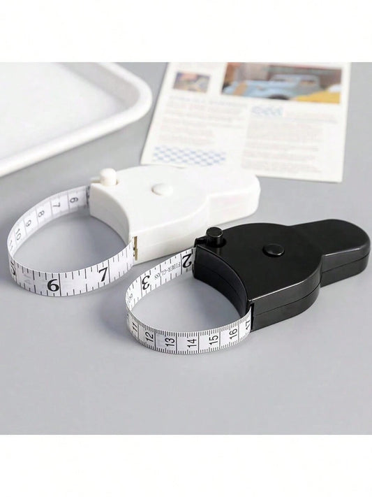 Automatic Retractable Portable Self-Test Tape Measure, Professional Retractable Waist Measuring Tape, Fitness Home Soft Leather Tape Measure, Metric And Imperial Dual-Sided Dual-Use, Mini 3-Circle Aut
