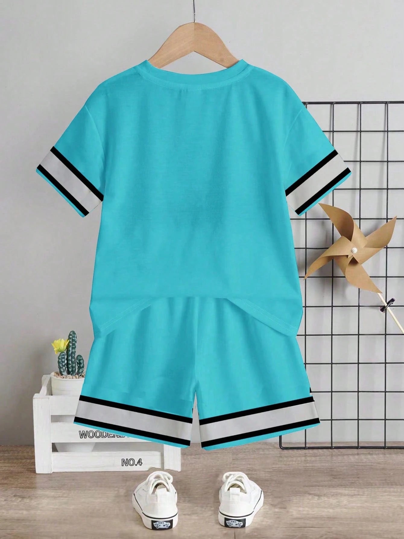 Baby Boy Casual T-Shirt Set, Suitable For Summer. Classic Cool Sporty Graphic Prints, Classic Number 23, Stylish Striped Prints, Chic Star Prints, Suitable For Sports, Outdoor, Spring/Summer