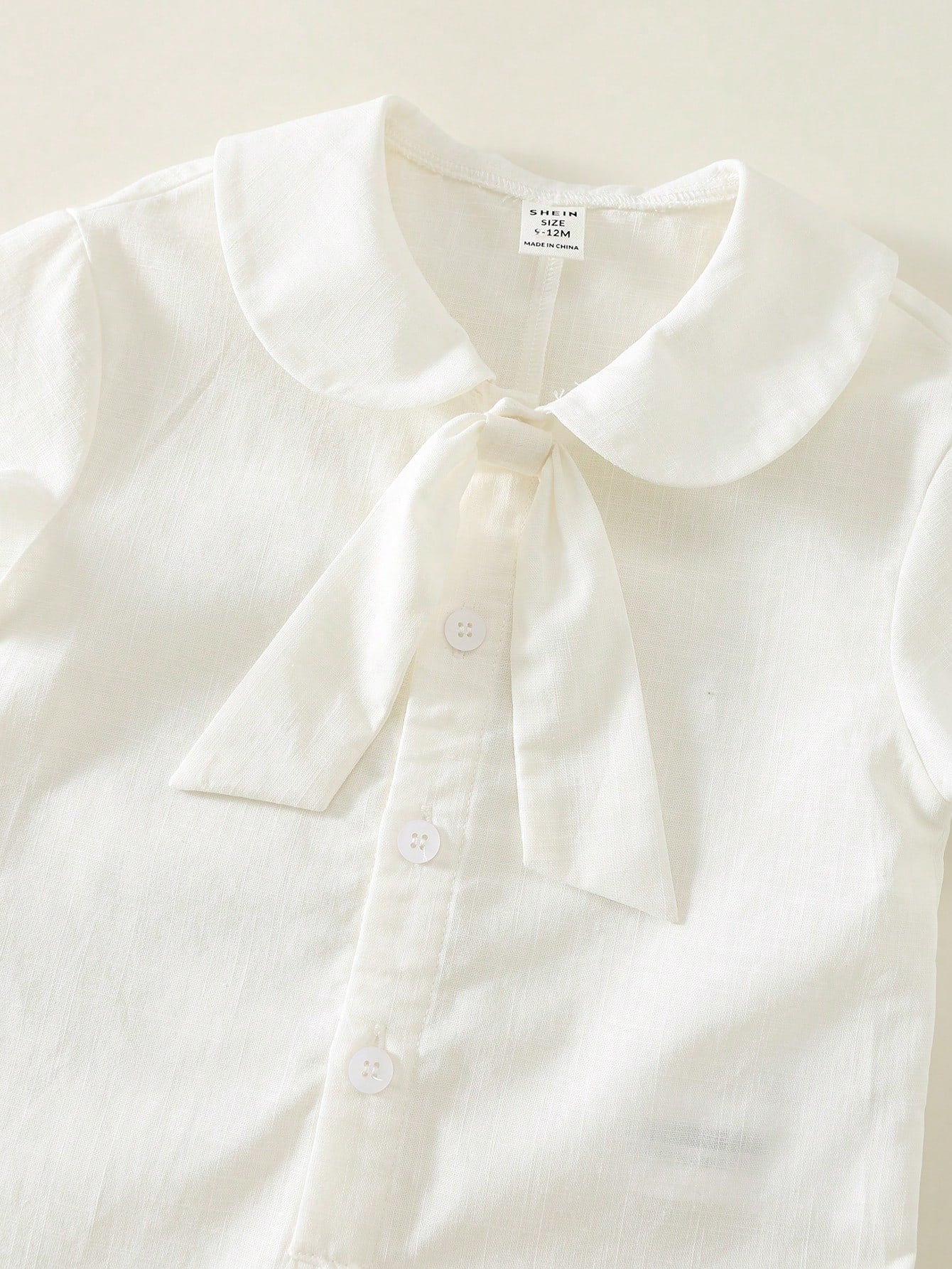 Baby Boy/Girl Casual Collegiate Vacation White Short Sleeve Shirt & Shorts Romper, Suitable For Spring/Summer Wear