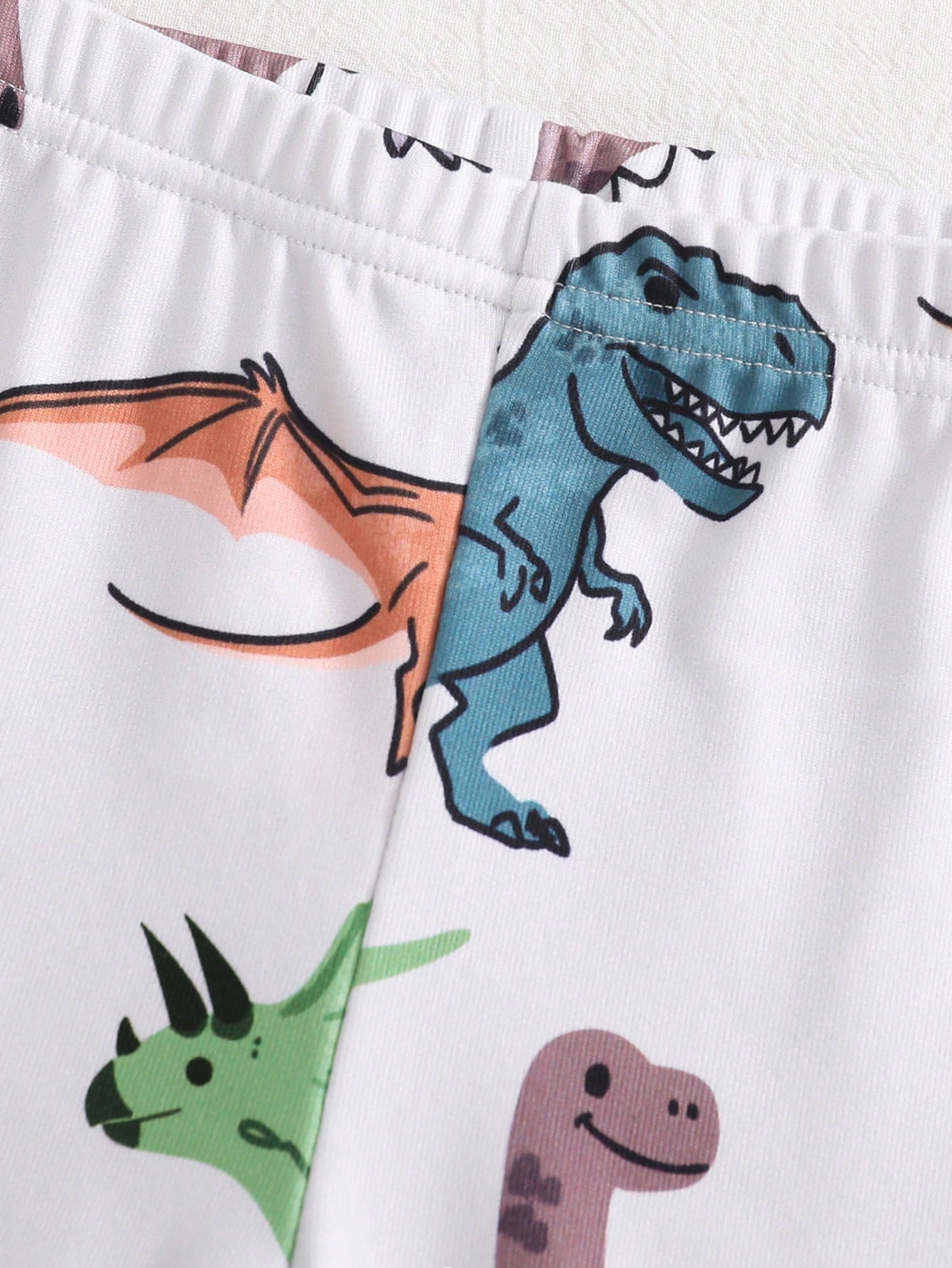 Baby Boys Pajamas 2pcs/Set Cute Dinosaur Print Long Sleeve Long Pants Knit Soft Comfortable Snug Fit Loungewear Set