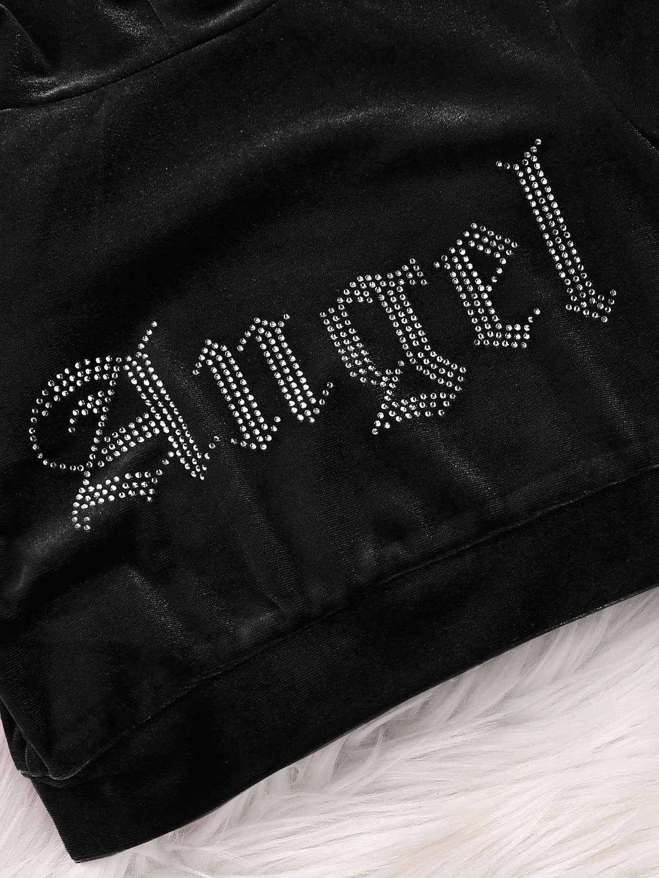 Baby Girl 2Pcs Black Sets, Letter Velvet Hoodie & Flare Winter Pants,Cute Y2k Outfits For Autumn Holiday Christmas,Fashionable Casual Sweatpants
