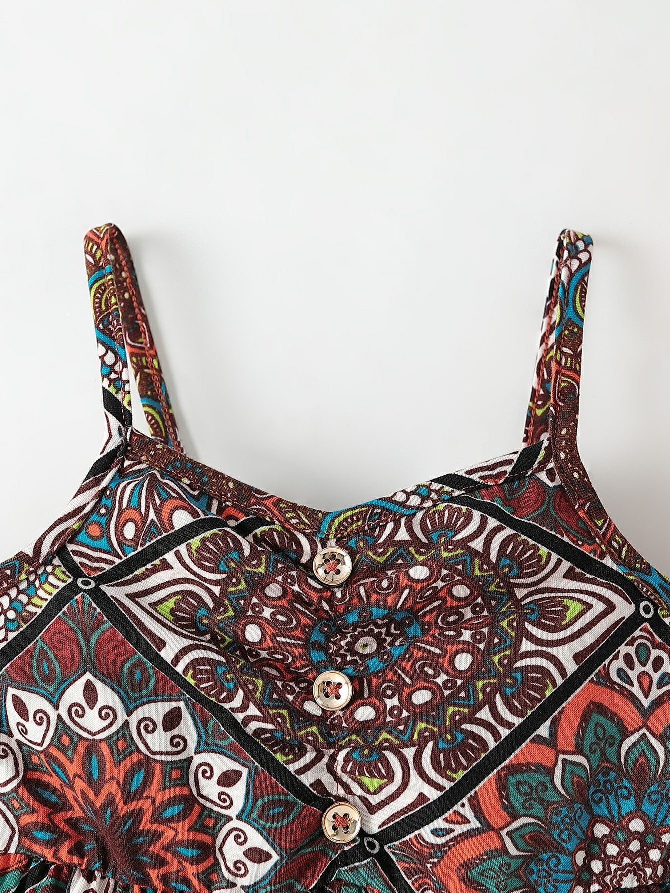 Baby Girl Scarf Print Cami Jumpsuit
