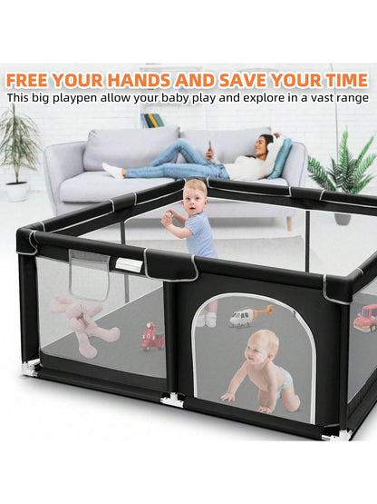 Baby Playpen,Portable Playground,Baby Gate Fence With Soft Breathable Mesh&Anti-Slip Base,Indoor And Outdoor,Baby Playen Activity Center,Newborn Gift