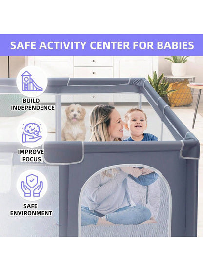 Baby Playpen,Portable Playground,Baby Gate Fence With Soft Breathable Mesh&Anti-Slip Base,Indoor And Outdoor,Baby Playen Activity Center,Newborn Gift