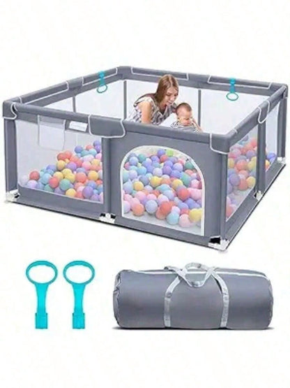 Baby Playpen,Portable Playground,Baby Gate Fence With Soft Breathable Mesh&Anti-Slip Base,Indoor And Outdoor,Baby Playen Activity Center,Newborn Gift