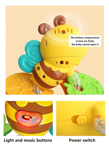 Baby Teether Rattle Toy, Early Education Toy, Develop Hand-Eye Coordination, Cute Cartoon Design, Newborn Boy Girl Gift