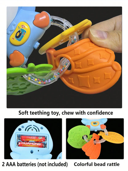 Baby Teether Rattle Toy, Early Education Toy, Develop Hand-Eye Coordination, Cute Cartoon Design, Newborn Boy Girl Gift