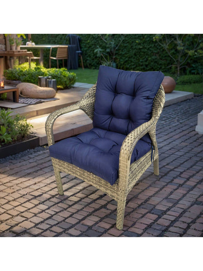Back Chair Cushion Waterproof Polyester Rocking Chair Cushion With Non-Slip Ties Anti-Fading Deep Seat Chair Cushions, Outdoor Dining Chair Cushion For Patio Cushion Furniture