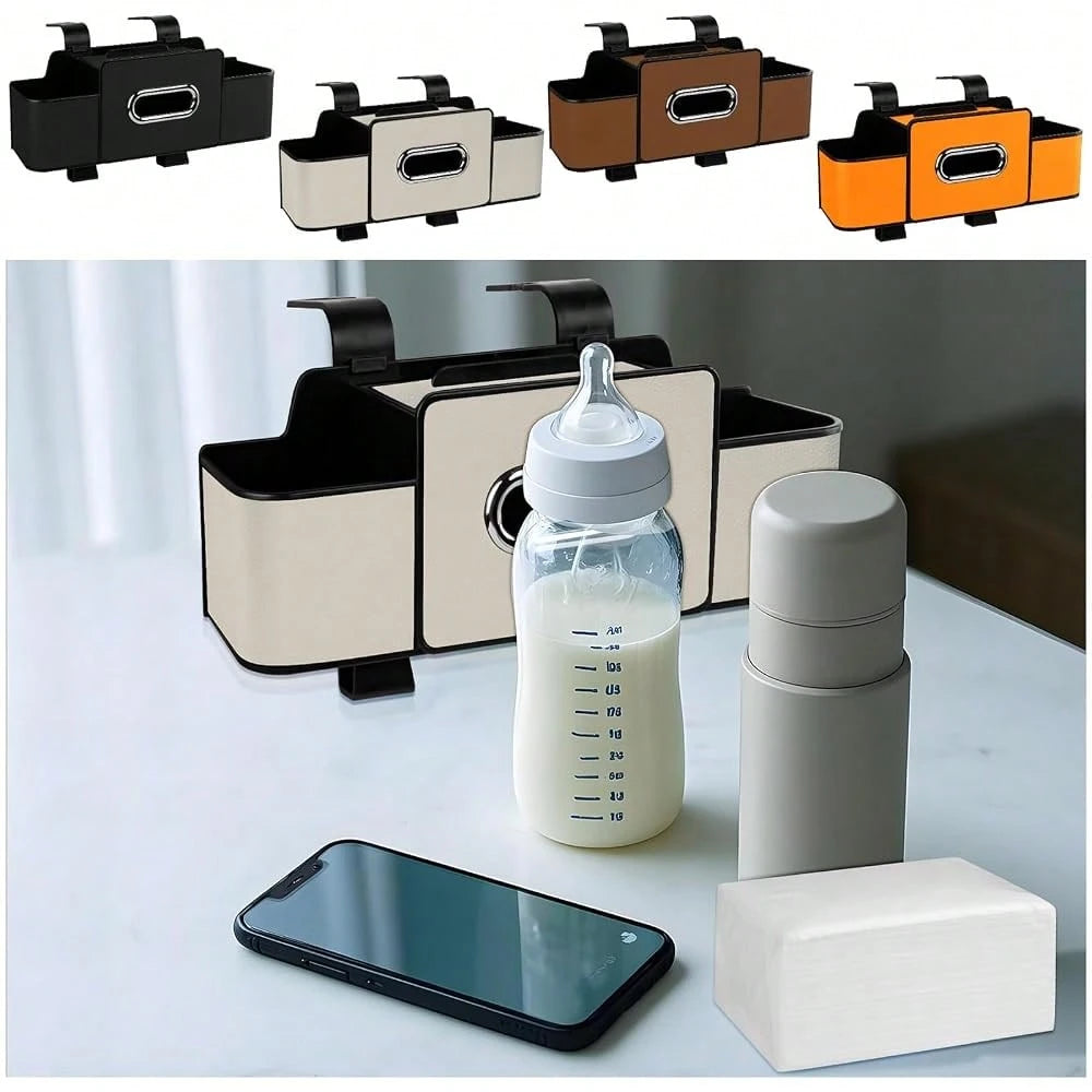 Back Seat Organizer With Tissue, Car Seat Back Tissue Box And Storage Hook, Multifunctional Car Organizer For Hold Phone,Drinks,Handbag