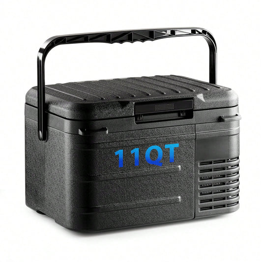 BackID 12 Volt Refrigerator, Mini Portable Car Fridge, Freezer Compressor Electric Cooler-4℉~68℉, 12/24V DC 100-240V AC For Truck Van RV SUV Travel Camping Road Boat Trips