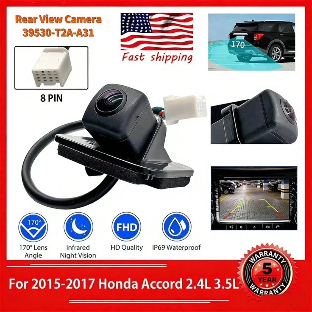 Backup Camera Rear View Camera Compatible With Honda Accord 2014 2015 2016 2017 Parking Park Assist Camera Replaces # 39530-T2A-A21 39530-T2A-A31 39530-T2A-U110-M2