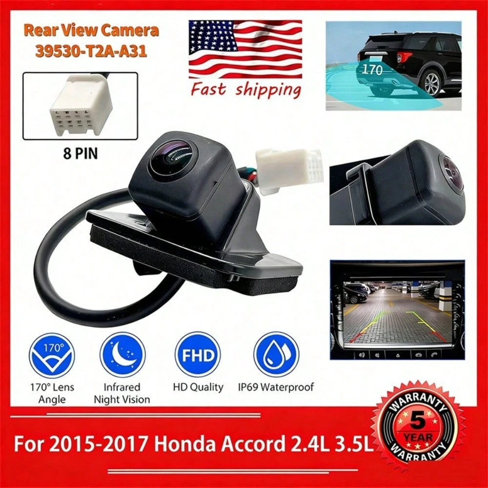 Backup Camera Rear View Camera Compatible With Honda Accord 2014 2015 2016 2017 Parking Park Assist Camera Replaces # 39530-T2A-A21 39530-T2A-A31 39530-T2A-U110-M2
