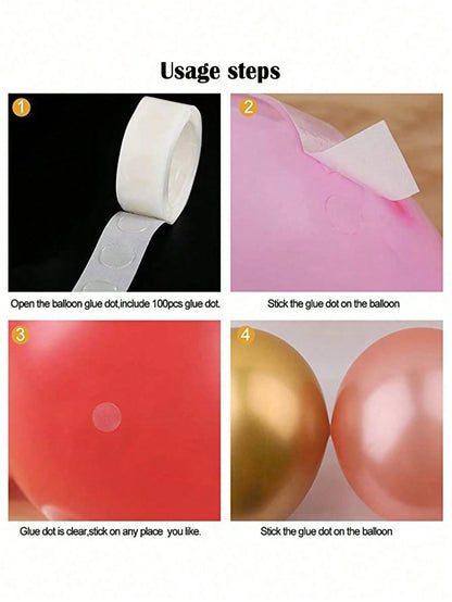 Balloon Glue, Dot Glue, Double-Sided Tape, Removable Glue, 100 Reusable Dots Party Supplies. Baby Shower, Home Decor, Gifts