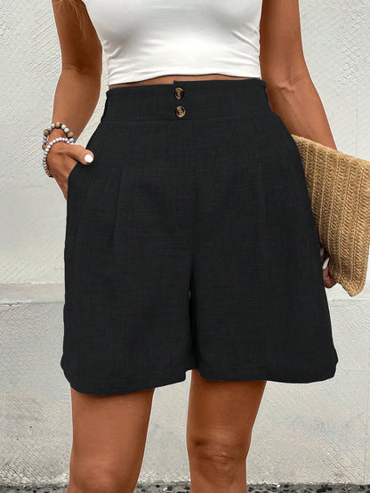 Balvessa Solid Color Casual Palazzo Shorts