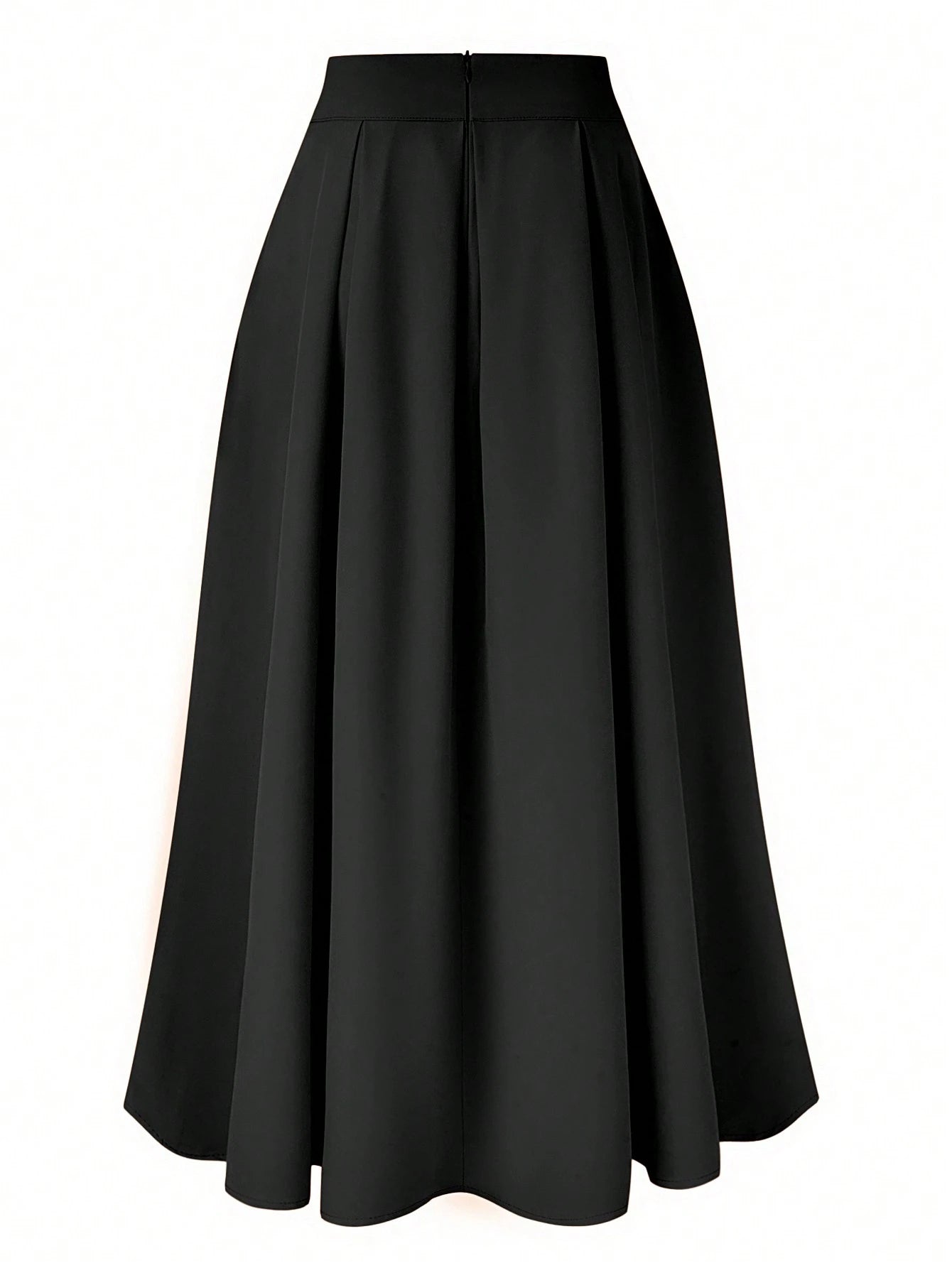 Balvessa Women's Elegant High-Waisted Pleated Maxi Skirt, Spring/Summer Fall