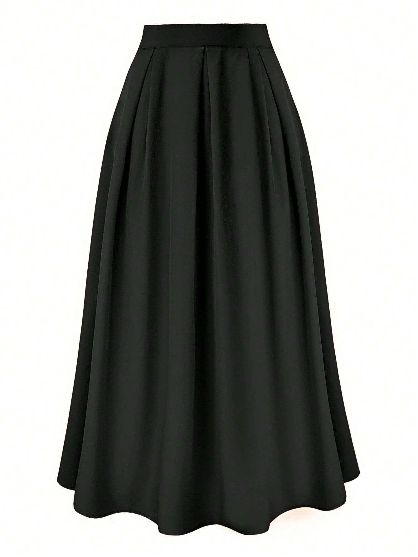 Balvessa Women's Elegant High-Waisted Pleated Maxi Skirt, Spring/Summer Fall