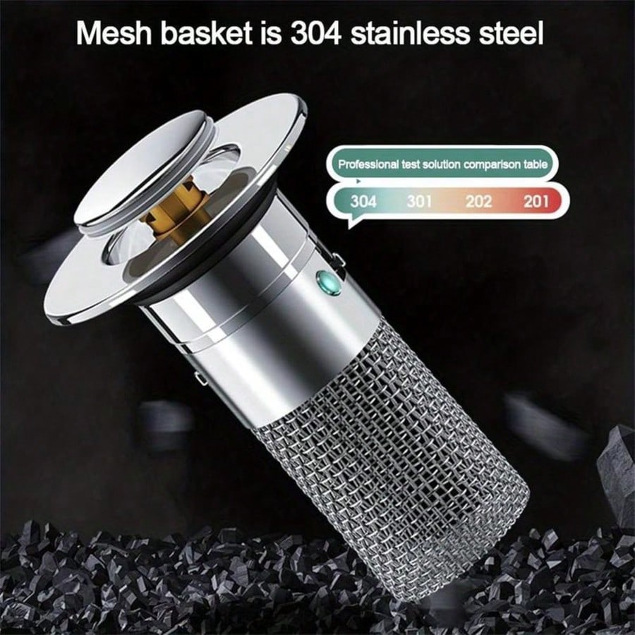 Bathroom Sink Drain Strainer, Pop Up Sink DrainStrain, Bathroom Sink Stopper With RemovableStainless Steel, Filter Basket Hair Catcher HairCatcher
