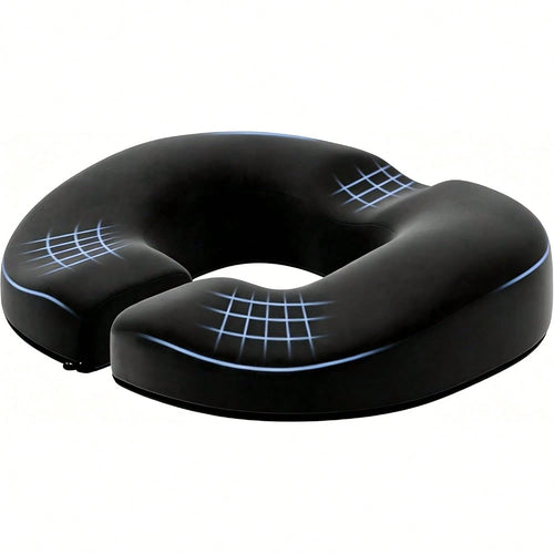 BENAZCAP Donut Pillow Seat Cushion- Strong Support Memory Foam Hemorrhoid Pillow By Ergonomic For Coccyx, Pregnancy, And Postpartum, Black