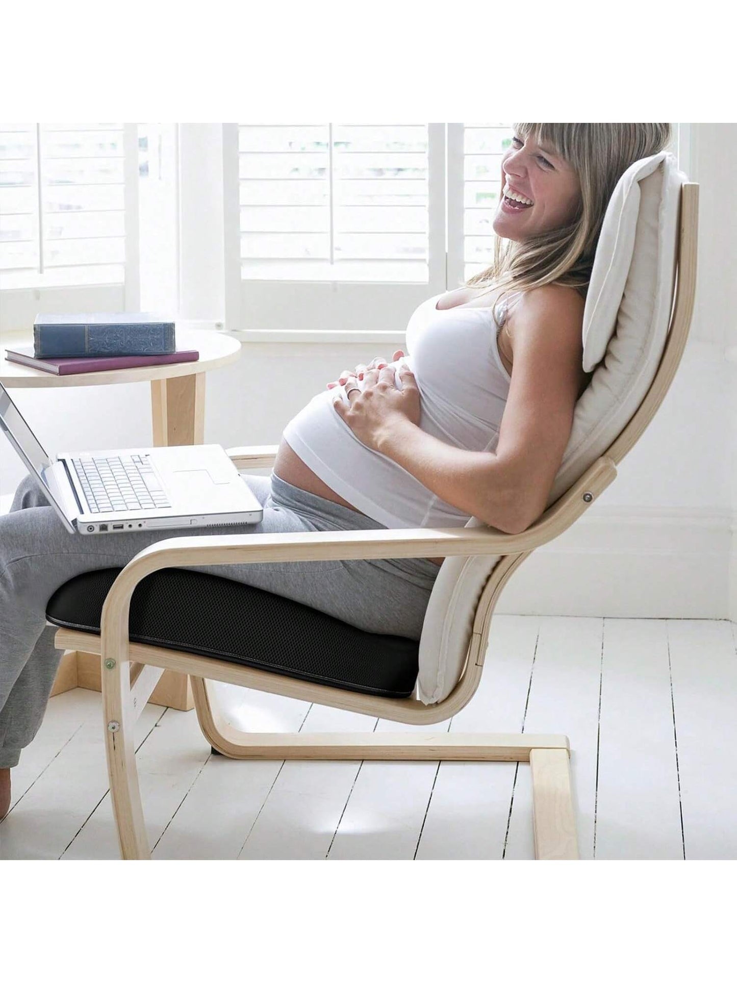 BENAZCAP Donut Pillow Seat Cushion- Strong Support Memory Foam Hemorrhoid Pillow By Ergonomic For Coccyx, Pregnancy, And Postpartum, Black